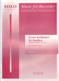 Krahmer 50 Studies From The Csakan-schule Recorder Sheet Music Songbook