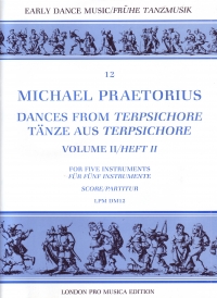 Praetorius Dances From Terpsichore Vol 2 Sheet Music Songbook