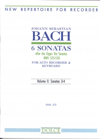 Bach 6 Sonatas Organ Trio Sonatas Bwv525-530 Vol 2 Sheet Music Songbook