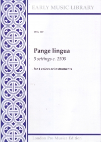 Pange Linga Anon 5 Settings 4 Recorders Sheet Music Songbook
