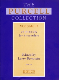 Purcell Collection Vol Ii 25 Pieces 4 Recorders Sheet Music Songbook