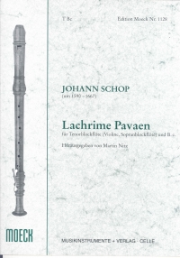 Schop Lachrime Pavaen Tenor Recorder Sheet Music Songbook