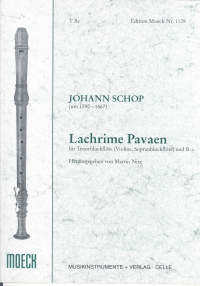 Schop Lachrime Pavaen Tenor Recorder Sheet Music Songbook