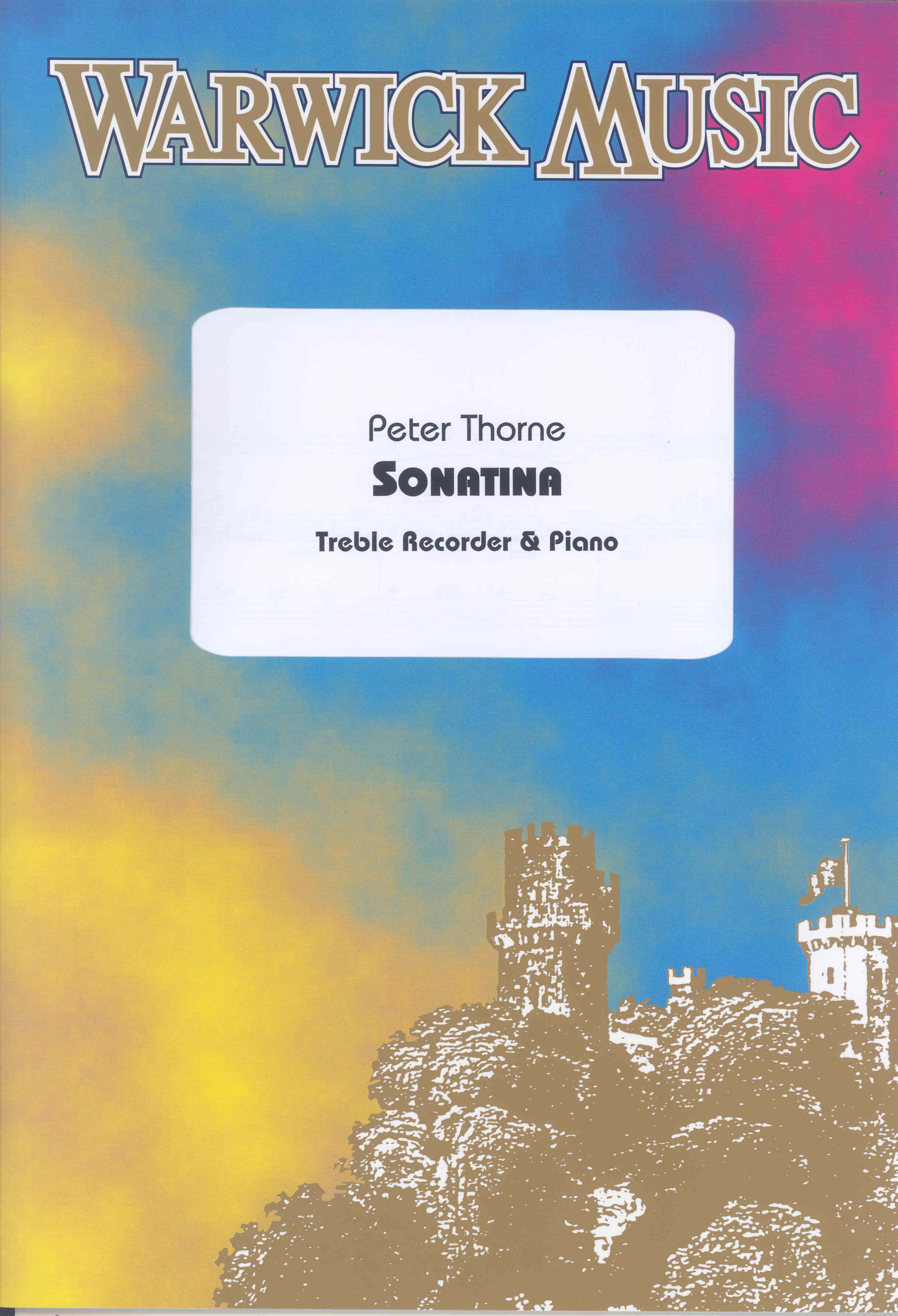 Thorne Sonatina Treble Recorder & Piano Sheet Music Songbook