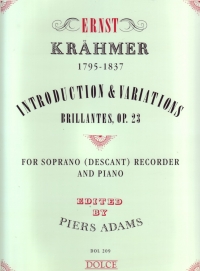 Krahmer Introduction & Variation Brillantes Op23 Sheet Music Songbook