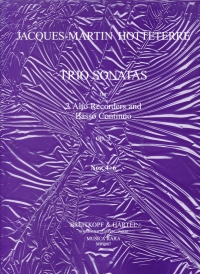 Hotteterre Trio Sonatas Op3 No4-6 2 Treble Rec/pf Sheet Music Songbook