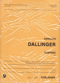 Dallinger Rondino Descant Recorder & Piano Sheet Music Songbook