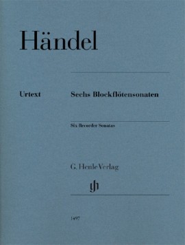 Handel Six Recorder Sonatas Treble Rec & Continuo Sheet Music Songbook