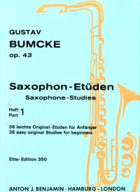 Bumcke Saxophone Studies Book 1 Op43 (alto/ten) Sheet Music Songbook