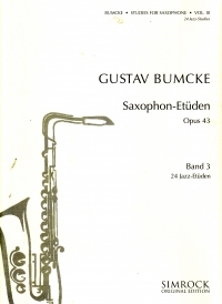 Bumcke Saxophone Studies Book 3 Op43 Sheet Music Songbook
