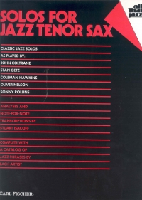 Solos For Jazz Tenor Sax Sheet Music Songbook