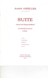 Ameller Suite Dapres Rameau Saxophone Sheet Music Songbook