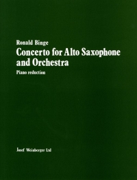 Binge Concerto Alto Saxophone Sheet Music Songbook