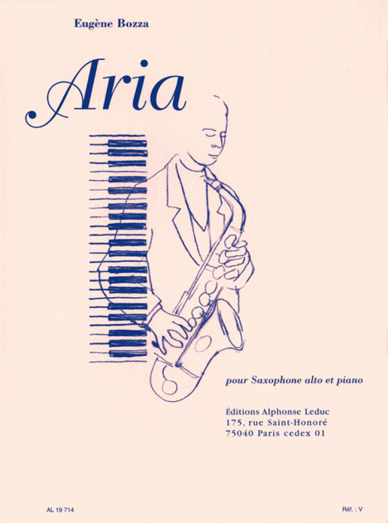 Bozza Aria Alto Sax & Piano  Sheet Music Songbook