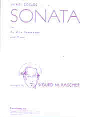Eccles Sonata Gmin Alto Saxophone Rascher Sheet Music Songbook
