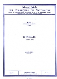 Handel Sonata No 6 Alto & Pno Mule Sax Classics 90 Sheet Music Songbook