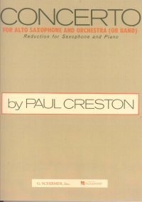 Creston Concerto For Alto Saxophone Sheet Music Songbook