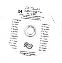 Holcombe 24 Jazz Etudes Alto Sax Optional Cd Sheet Music Songbook