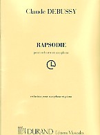 Debussy Rapsodie Alto Saxophone Sheet Music Songbook