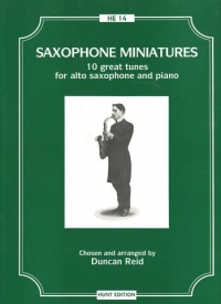 Saxophone Miniatures 10 Great Tunes Alto Sax & Pno Sheet Music Songbook