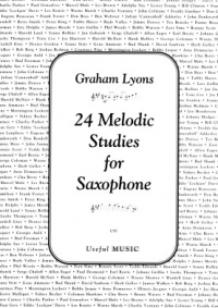 24 Melodic Studies For Saxophone Lyons Sheet Music Songbook