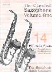 Classical Saxophone Vol 1 14 Duets Sheet Music Songbook