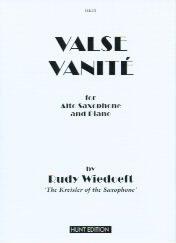Wiedoeft Valse Vanite Alto Sax & Piano Sheet Music Songbook