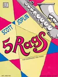 Joplin 5 Rags Saxophone Sheet Music Songbook