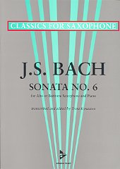 Bach Sonata No 6 In A Major Sax (alto/bari) Sheet Music Songbook
