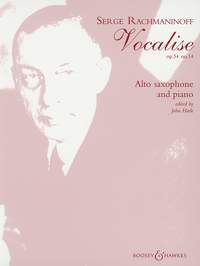 Rachmaninoff Vocalise Op34 No 14 Alto Sax & Piano Sheet Music Songbook