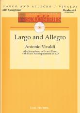 Vivaldi Largo & Allegro Alto Sax Cd Solo Series Sheet Music Songbook