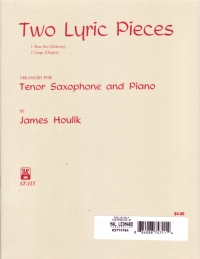 Houlik 2 Lyric Pieces Tenor Saxophone Sheet Music Songbook