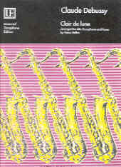 Debussy Clair De Lune Alto Sax & Piano Sheet Music Songbook