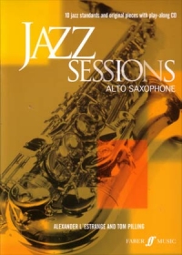 Jazz Sessions Alto Saxophone Book & Cd Sheet Music Songbook