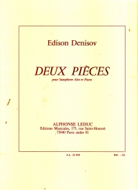 Denisov 2 Pieces Alto Saxophone Sheet Music Songbook