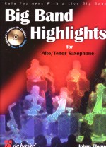 Big Band Highlights Alto/tenor Sax Book & Cd Sheet Music Songbook