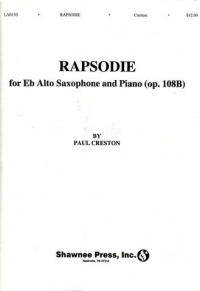 Creston Rhapsodie Op108b Alto Sax & Piano Sheet Music Songbook