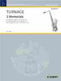 Turnage Two Memorials Soprano Saxophone Sheet Music Songbook