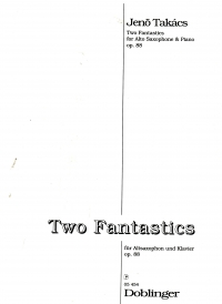 Takacs Fantastics (2) Op88 Saxophone Sheet Music Songbook
