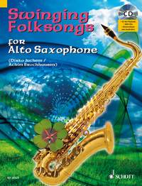 Swinging Folksongs Alto Saxophone Book & Cd Sheet Music Songbook