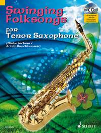 Swinging Folksongs Tenor Saxophone Book & Cd Sheet Music Songbook