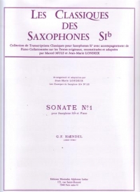 Handel Sonata No 1 Londeix Tenor Sax Sheet Music Songbook