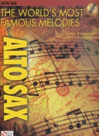 Worlds Most Famous Melodies Alto Sax Book & Cd Sheet Music Songbook