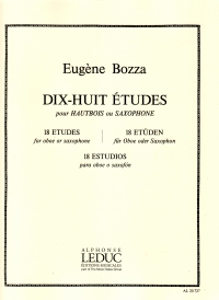 Bozza 18 Etudes For Oboe Or Saxophone Sheet Music Songbook
