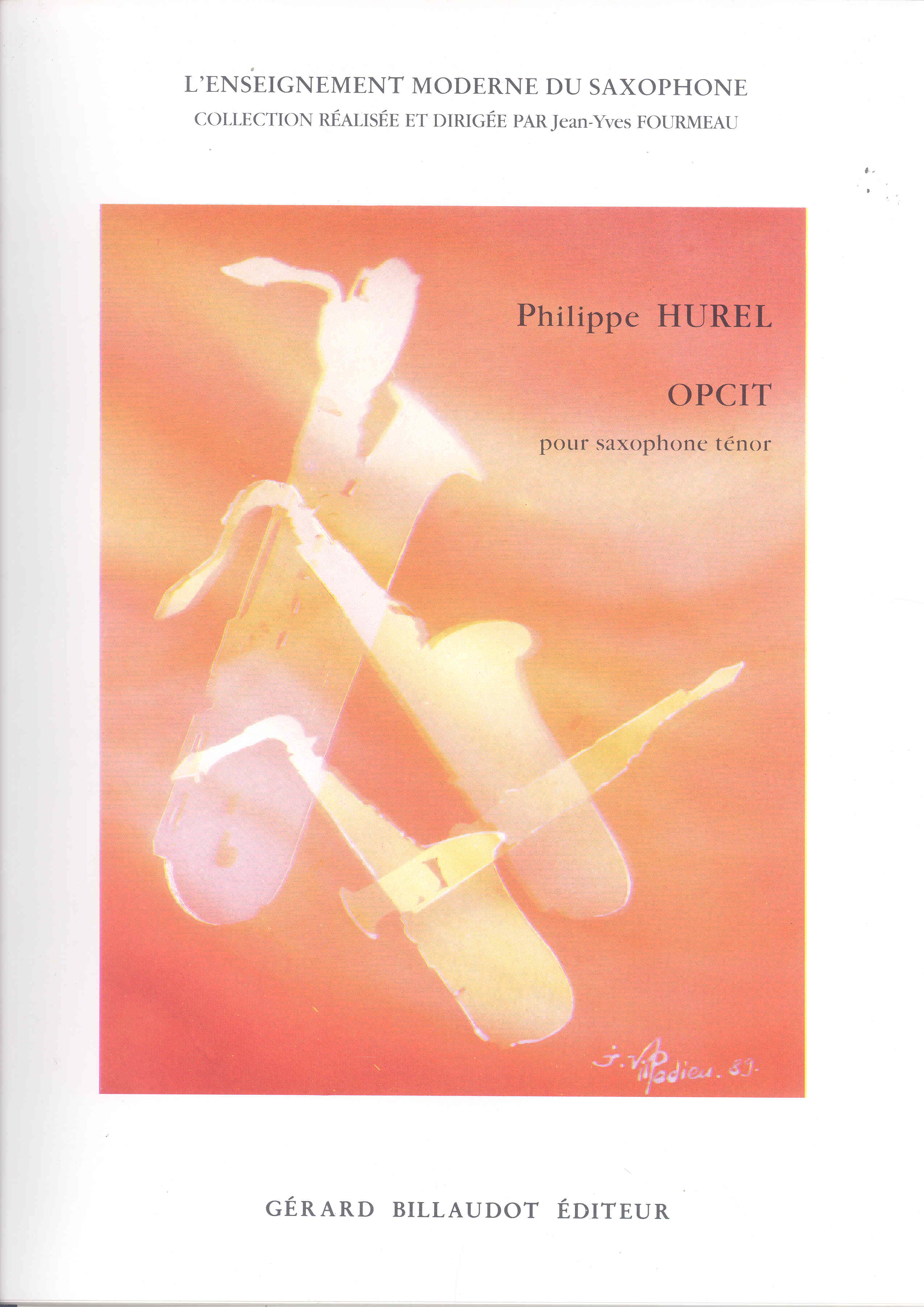 Hurel Opcit Tenor Saxophone Solo Sheet Music Songbook