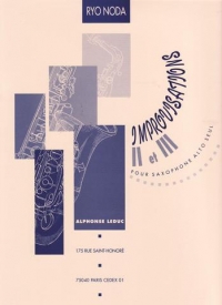 Noda Improvisation Ii & Iii Alto Saxophone Sheet Music Songbook