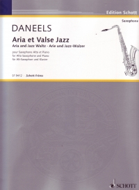 Daneels Aria & Waltz Jazz Alto Sax & Piano Sheet Music Songbook
