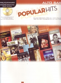 Popular Hits Instrumental Play Along Alto Sax + Cd Sheet Music Songbook