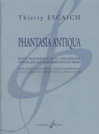 Escaich Phantasia Antiqua Alto & Tenor Sax + Piano Sheet Music Songbook