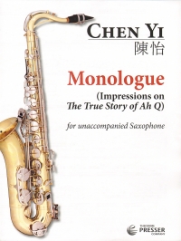 Chen Yi Monologue Unaccompanied Saxophone Sheet Music Songbook